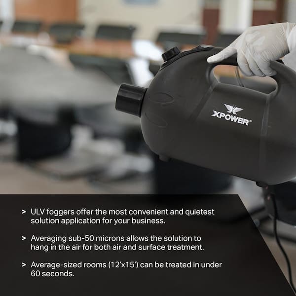 XPOWER Ultra Low Volume Cordless Electric Cold Fogger Sprayer with