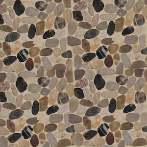 Mix River Rock 12 in. x 12 in. Textured Marble Floor and Wall Tile (1.02 sq. ft./Each)