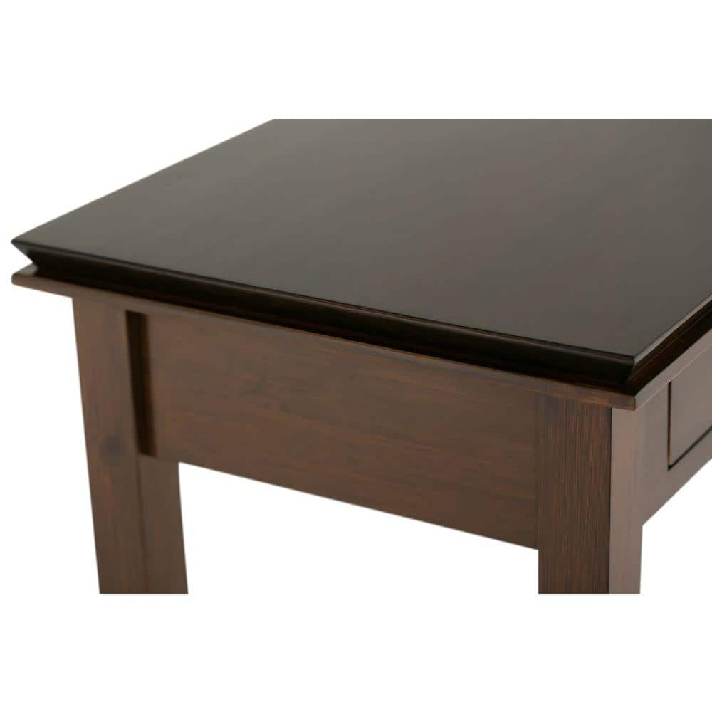 Artisan Transitional Solid Wood Console Table with Storage in Russet Brown