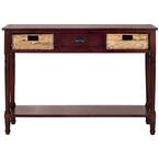 Christa 45 in. Cherry Standard Rectangle Wood Console Table with Drawers