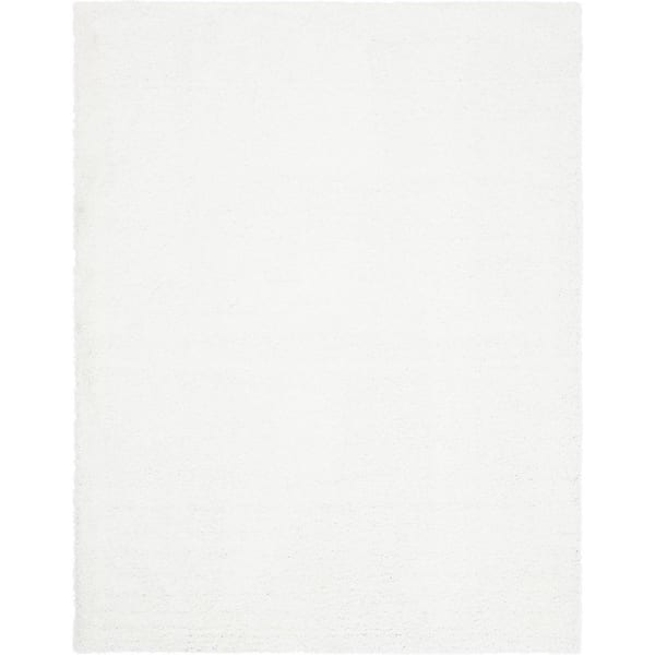 Unique Loom Davos Shag White 10 ft. x 13 ft. Area Rug