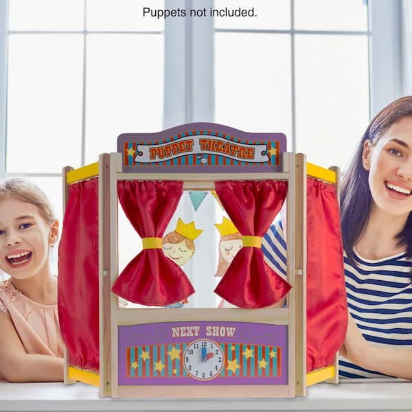 Melissa & Doug Deluxe Puppet Theater - Sturdy Wooden Construction - Puppet  Show Theater For Kids