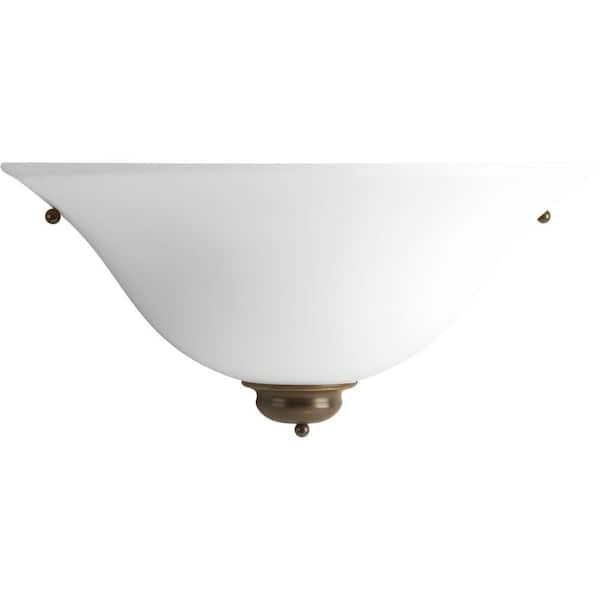 Progress Lighting 1-Light Antique Bronze Wall Sconce with Etched Glass