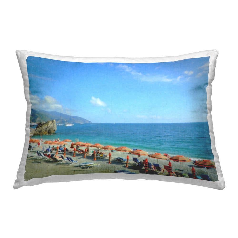 Summer Ocean Horizon Blue Print Polyester 14 in. x 20 in. Throw Pillow price history on PriceWatchPro