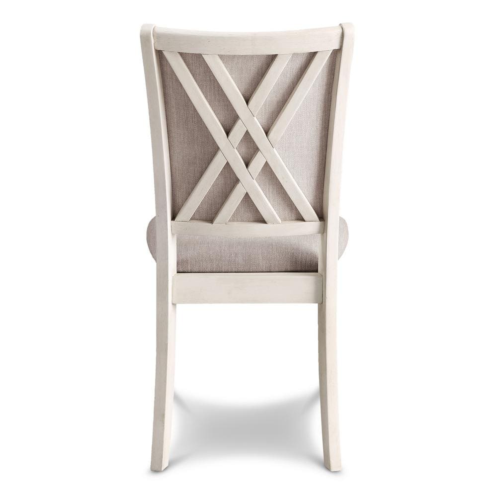 Amy Cream Round Dining Table Set with 4 Chairs