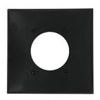 Leviton 80526-BLK 2-Gang Flush Mount 2.15-Inch Diameter Device Receptacle Wallplate Midway Size Black