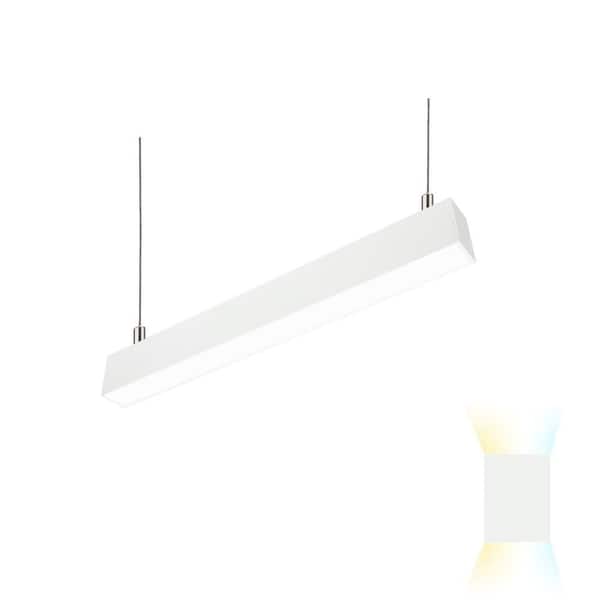 2 ft. 25-Watt Integrated LED White Shop Light Fixture Architectural Linear Light Adjustable 3000K-6500K, Up to 2875LM