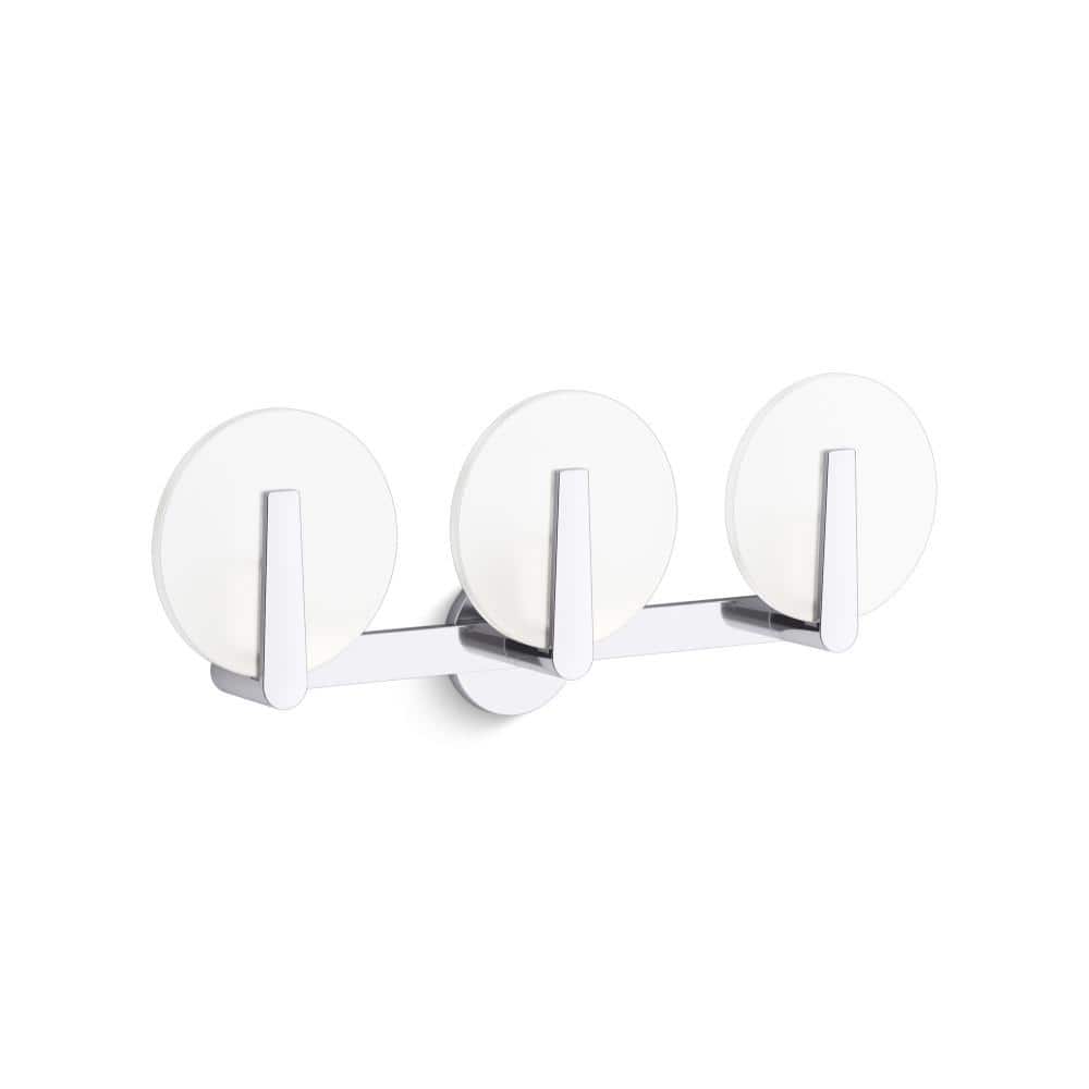 Hint 3-Light Polished Chrome Frosted Glass Wall Sconce price history on PriceWatchPro