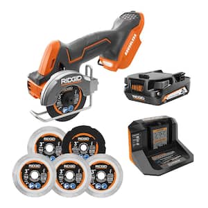 18V SubCompact Brushless Cordless 3 in. Multi-Material Saw Kit with (6) Cutting Wheels, 2.0 Ah Battery, and 18V Charger