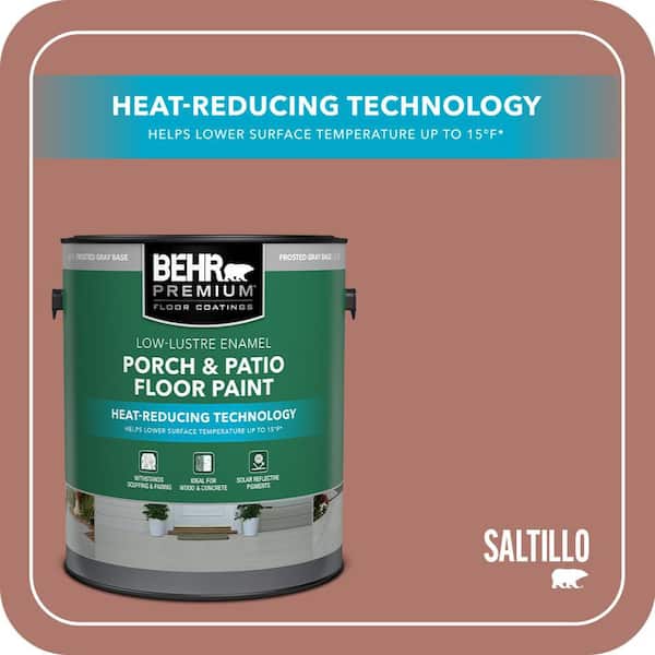 1 gal. #HRT-04 Saltillo Low-Lustre Enamel Interior/Exterior Porch & Patio Floor Paint with Heat-Reducing Technology