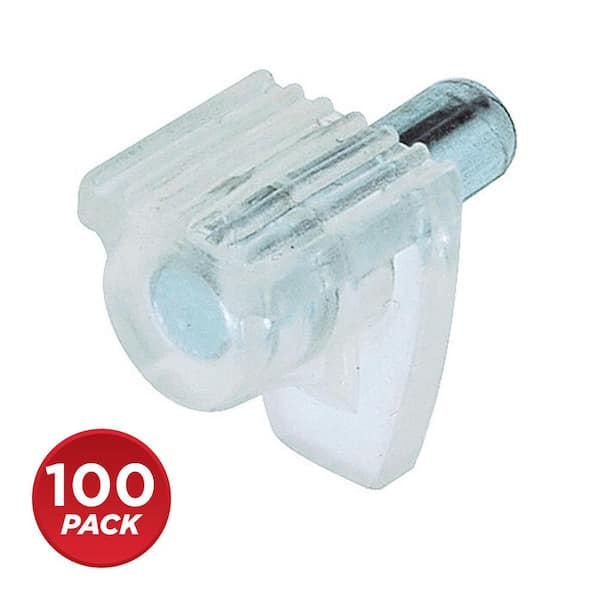 3/16 in. (5 mm) Clear Glass Shelf Pin (100-Pack)
