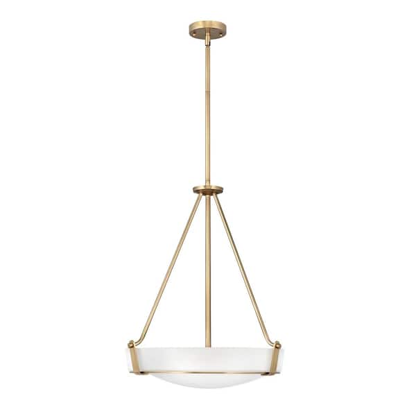 HINKLEY DISCONTINUED: Hathaway 4-Light Heritage Brass Standard Mini Pendant