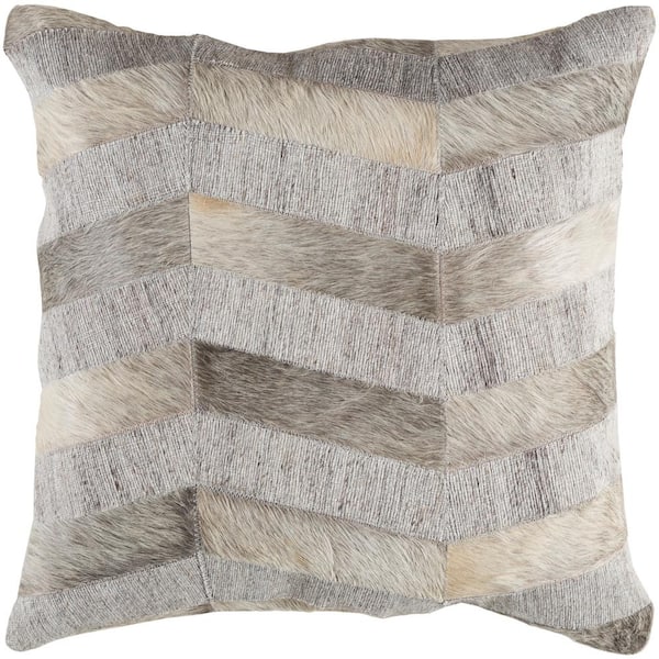 Artistic Weavers Halsey Gray Geometric Polyester 18 in. x 18 in. Throw Pillow