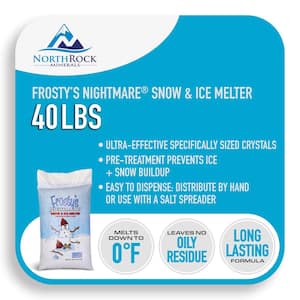 Frosty's Nightmare 40 Lb. Ice and Snow Melt + Deicer Blend Bag, Works to 0°F