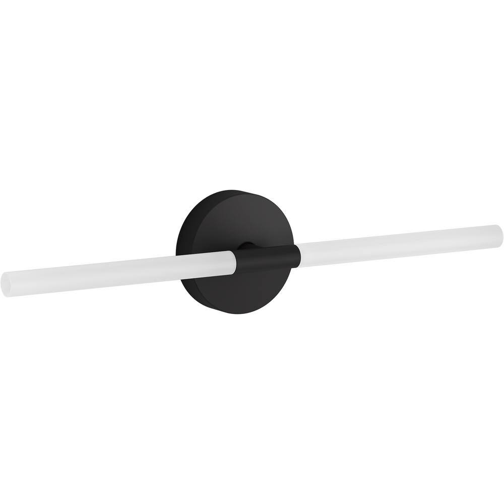 Polished Nickel 24" LED Bubble Glass Sconce, Dimmable and Damp Rated