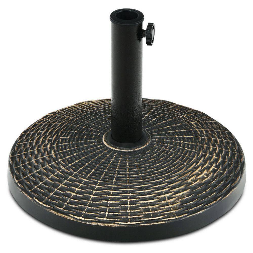 CASAINC 26.5 lbs. Resin and Steel Heavy-Duty Round Patio Umbrella Base ...