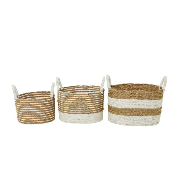 Knit Basket Two Tone Stackable Storage Basket With Lid Pastel Colours