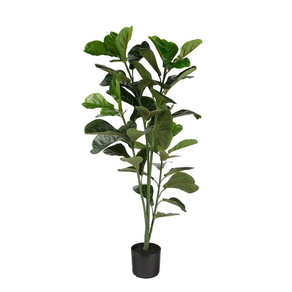 NATURAE DECOR Artificial 47 in. Fiddle Leaf Indoor and Outdoor Plants