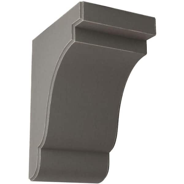 Ekena Millwork 5-1/4 in. x 9-1/2 in. x 7-1/4 in. Reclaimed Grey Bedford Wood Vintage Decor Bracket