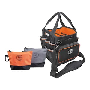 Tradesman Pro 10 in. Tote Organizer and 9 in. Stand-Up Zipper Tool Bag Set