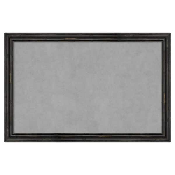Rustic Pine Black Narrow 35 in. x 23 in Framed Magnetic Board
