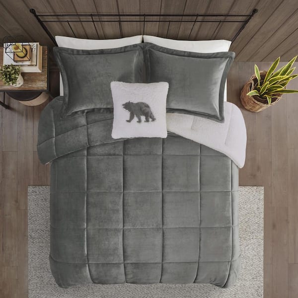 Charcoal teddy bear discount bedding