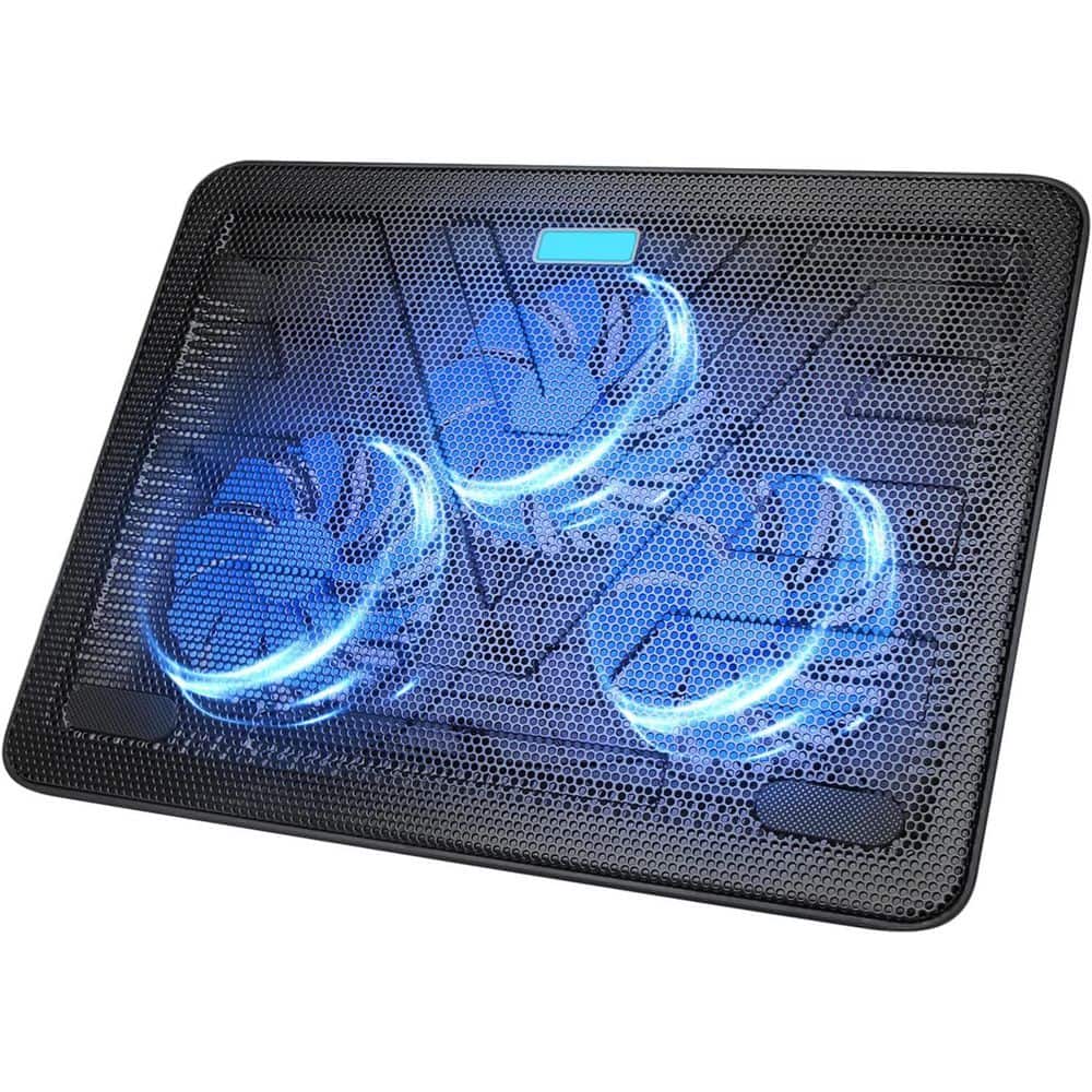 Portable Slim Laptop Cooling Pad Stand with 3 Blue LED Fans, Fits 12-17 in. Black price history on PriceWatchPro