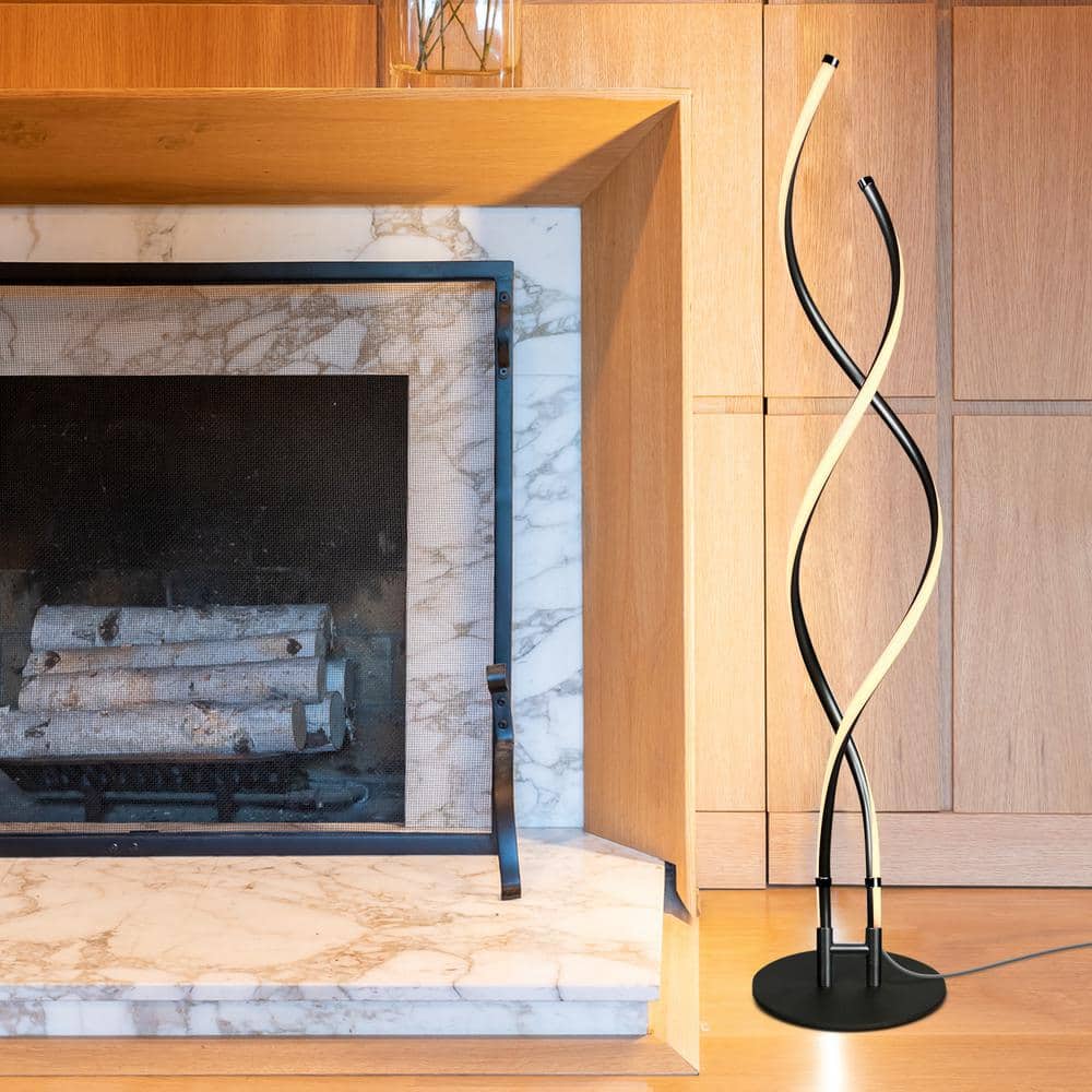 Embrace Adjustable 60" Black LED Energy-Efficient Floor Lamp