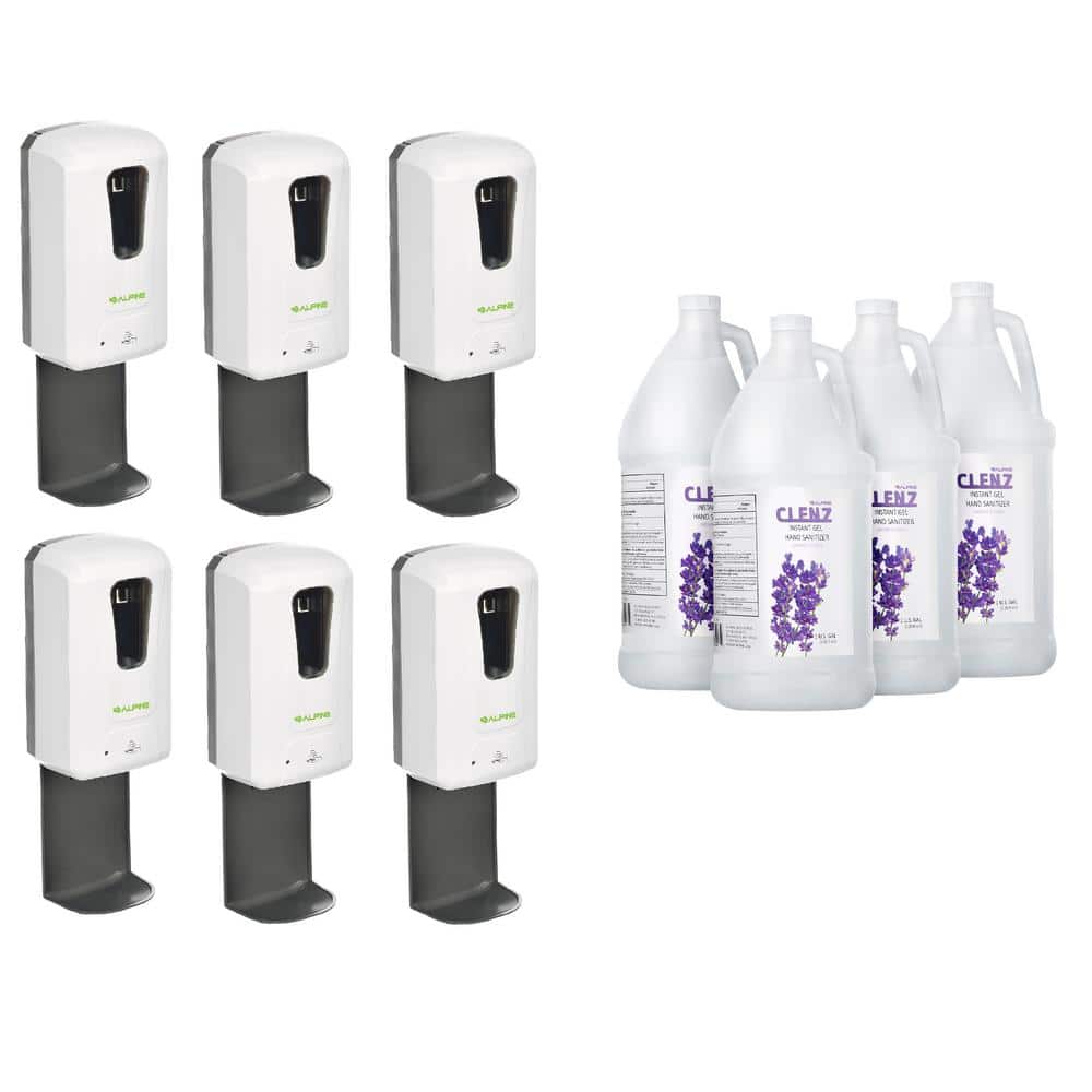 Alpine Industries 1200 ml Automatic Gel Hand Soap Dispenser w/ Drip Tray 