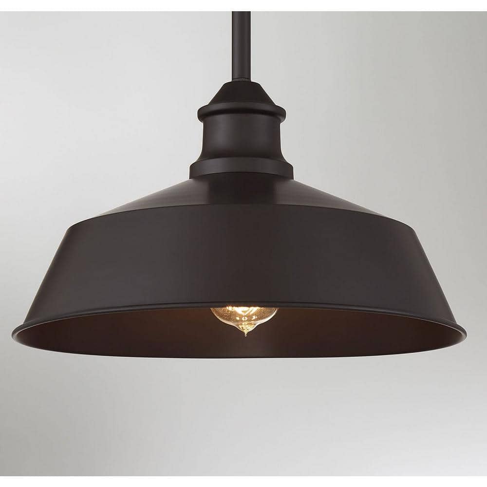 Grady Oil Rubbed Bronze 1-Light Pendant with Metal Shade