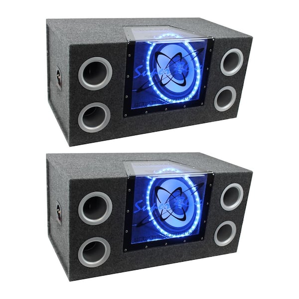 12"1200W Car Audio Sub Box Subwoofer Bandpass Subs (2 Pack) 2 x BNPS122 - The Home Depot