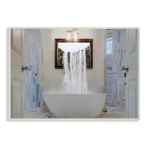 "Bathtub Waterfall Abstract Bathroom Photograph" by Milli Villa Wall Plaque 19 in. x 13 in.