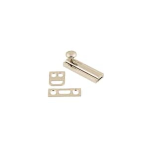 2 in. Solid Brass Surface Bolt in Bright Nickel