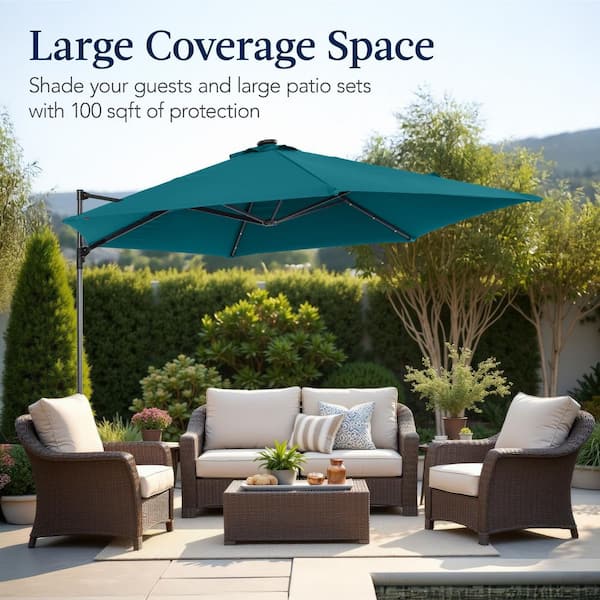 best patio umbrella under $100 SUPERJARE 13FT Outdoor for Patio, Double sided Pool Umbrellas with Fade Resistant Canopy, Large Table Umbrella for Deck, Market, Backyard matching base Have a question about Best