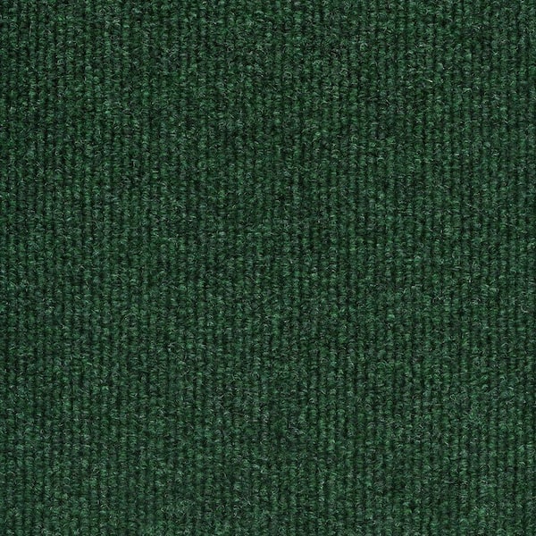 Unbranded Elevations - Color Leaf Green 12 ft. Textured Ribbed Under 40 sq. yds. Carpet