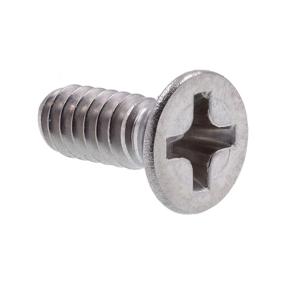 Prime-Line #6-32 x 3/8 in. Grade 18-8 Stainless Steel Phillips Drive Flat  Head Machine Screws (25-Pack) 9000496 The Home Depot