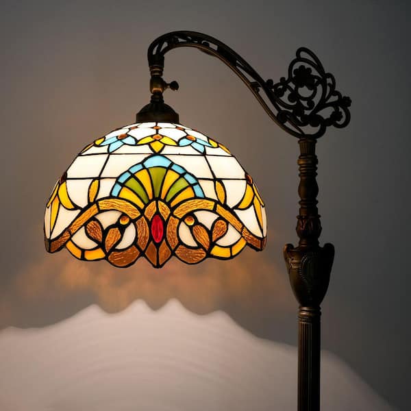VINPLUS 62 in. Dark Bronze Tiffany Floor Lamp Antique Style