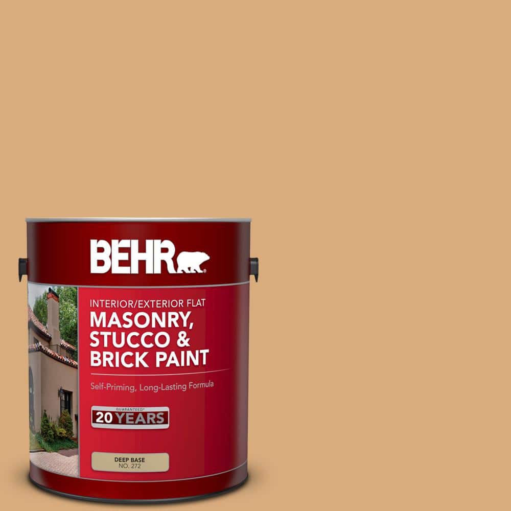 1 gal. #PPU6-05 Cork Flat Interior/Exterior Masonry, Stucco and Brick Paint