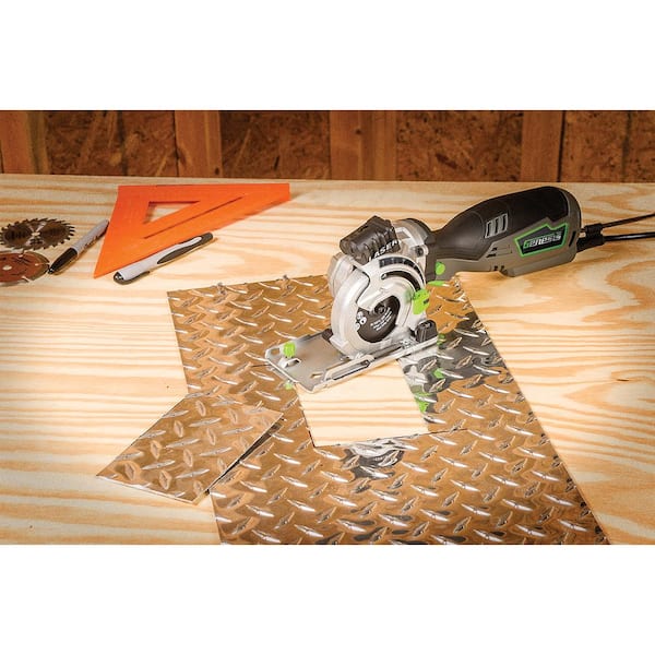 Genesis GLCS2055A 20-Volt Li-Ion 5-1/2-In. Circular Saw with Charger, Rip  Guide, and Blade 