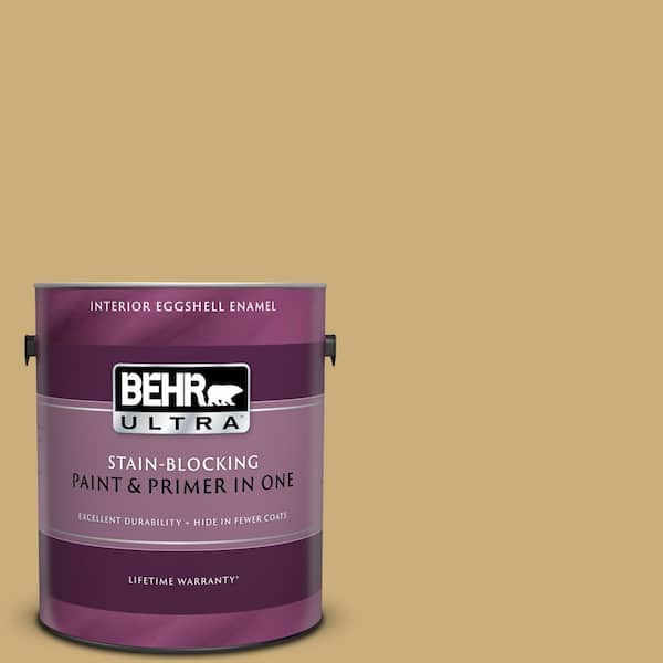 BEHR ULTRA 1 gal. #UL180-7 Cup Of Tea Eggshell Enamel Interior Paint and Primer in One