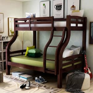 Amiel Dark Walnut Twin over Full Bunk Bed