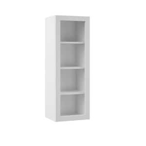 Designer Series Edgeley Assembled 15x42x12 in. Wall Open Shelf Kitchen Cabinet in White