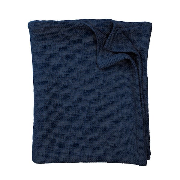The Company Store Cotton Cloud Blue King Woven Blanket