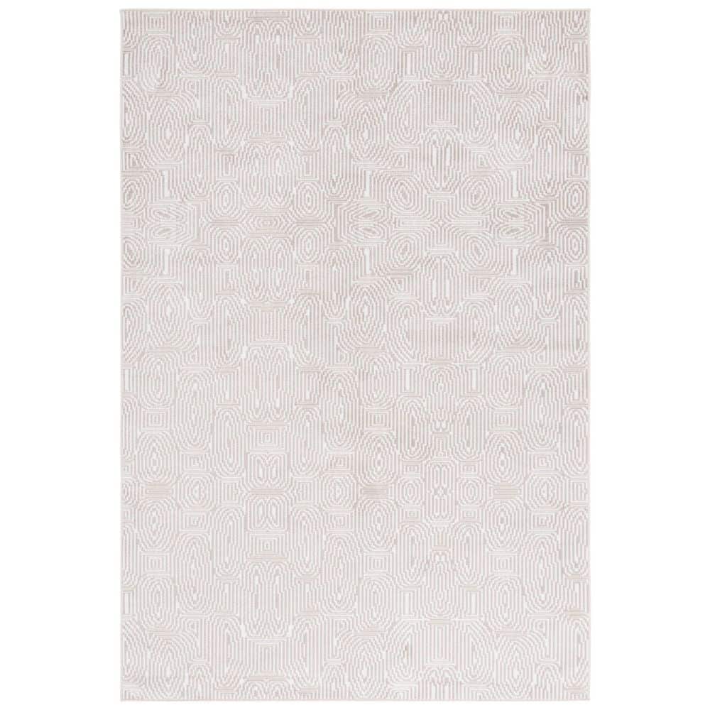 Bayside 9 ft. x 12 ft. Ivory/Light Brown Solid Geometric Area Rug price history on PriceWatchPro