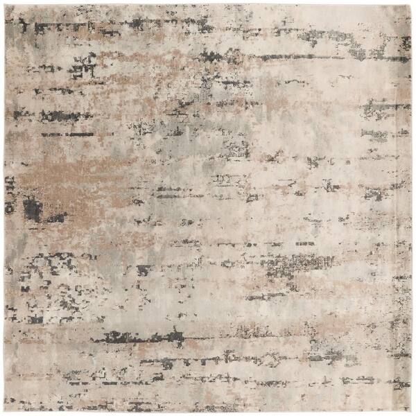 Nourison Concerto Beige Grey 8 ft. x 8 ft. Abstract Contemporary Square