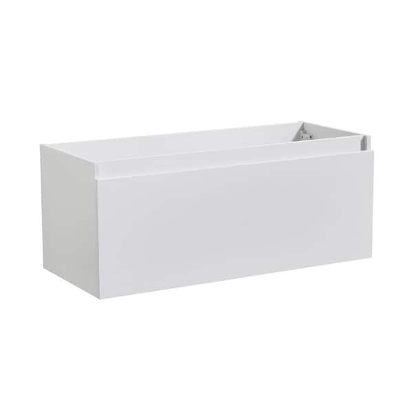 Fresca Mezzo 47 in. Modern Wall Hung Bath Vanity Cabinet Only in White