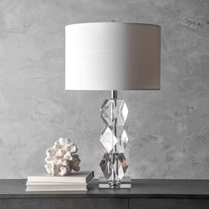 Elizabeth 27 in. Clear Glam Table Lamp, Dimmable