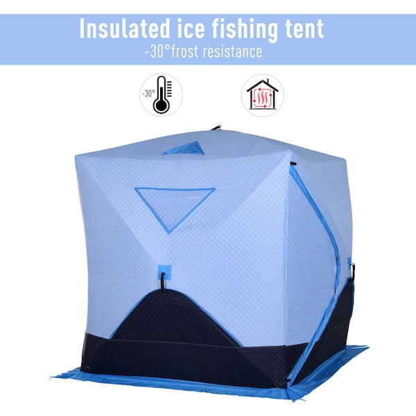 Ice Fishing Shelter Tent Portable 8-Person Pop-up Ice Shelter Insulated Ice  Fishing Tent with Ventilation Windows and Carry Bag - AliExpress