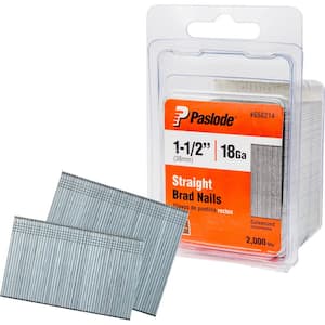 1-1/2 in. x 18-Gauge Galvanized Brad Nails (2000 per Box)