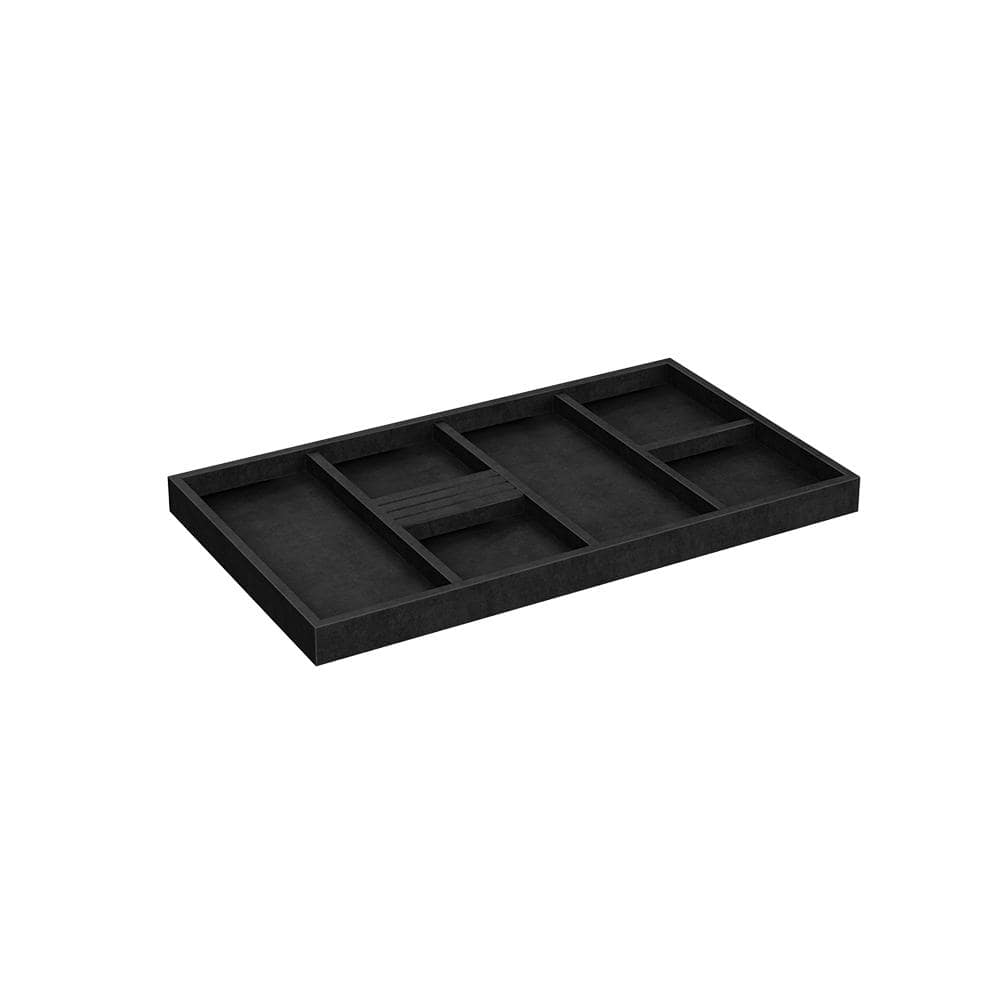 Large White 1 Inch Deep Jewellery Display Tray & Black Velvet Tray Liner 